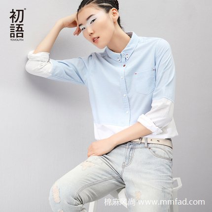 初語休閑時尚職業襯衫女長袖寬松